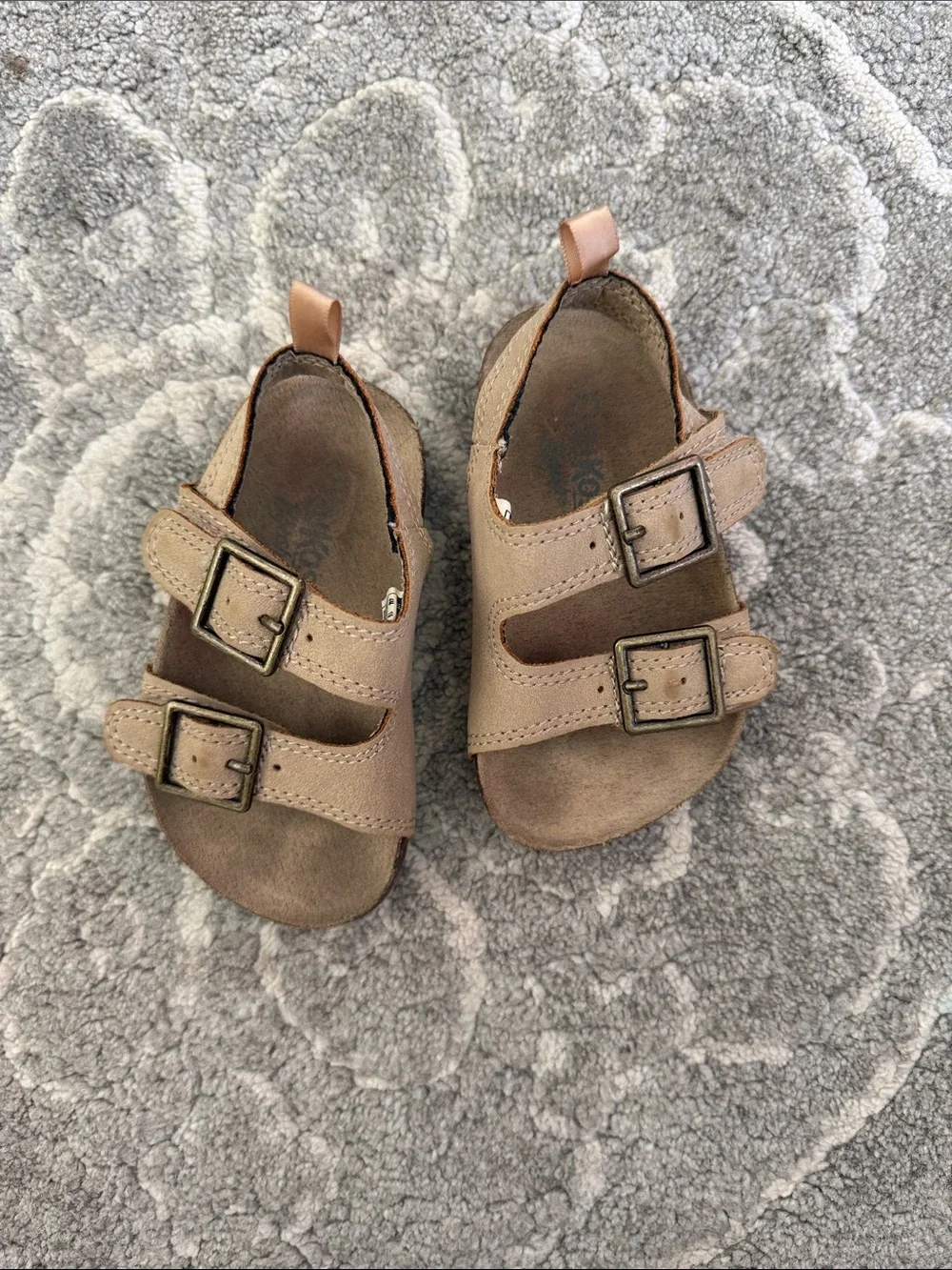 OshKosh B'gosh Tan Double-Buckle Kids Sandals